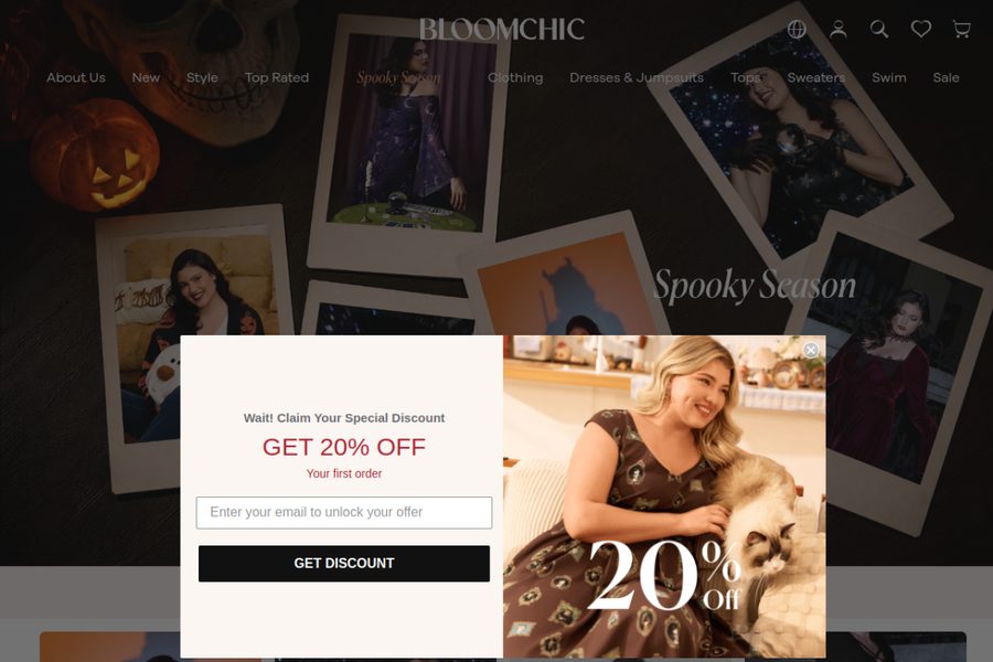 BloomChic website screenshot
