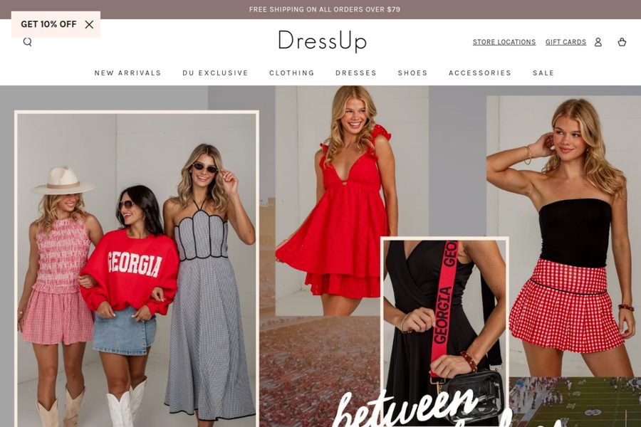 Dress Up website screenshot