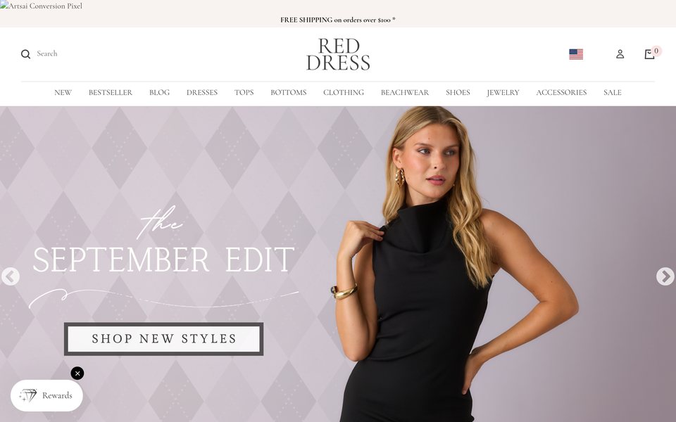 Red Dress website screenshot