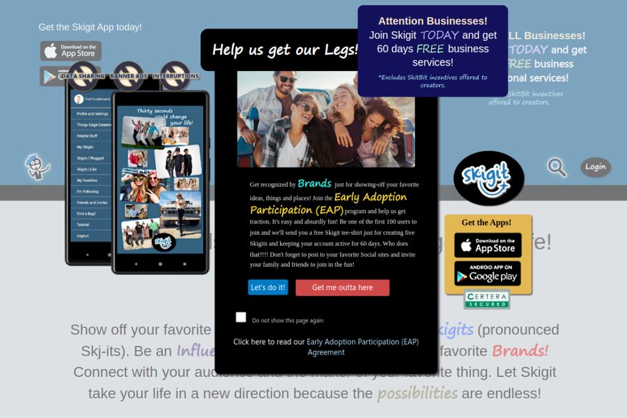 Skigit website screenshot