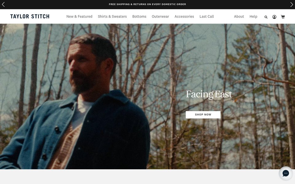 Taylor Stitch website screenshot